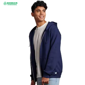 เสื้อฮู้ดซิปผู้ชายคุณภาพสูง ทนทาน สกรีนโลโก้ได้ 100% ผ้าฝ้าย แห้งเร็ว ระบายอากาศดี เหมาะสำหรับฤดูหนาว ออกกำลังกาย สตรีทแวร์ และกิจกรรมกลางแจ้ง - Product Image 6