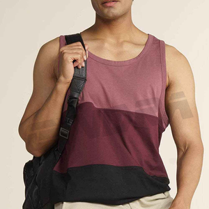 Camiseta sin mangas de bloque de Color para hombre, chaleco de gimnasio sin mangas, camiseta de Fitness elegante, ropa deportiva informal de verano para entrenamiento muscular, ropa deportiva de entrenamiento - Product Image 2