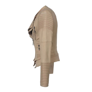 Chaqueta de cuero genuino para mujer con estilo limpio y acabado de cuero suave construido para complementar todos los tipos de chaqueta - Product Image 2