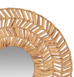 Espejo de paja de jacinto de agua para decoración del hogar de gran oferta de Vietrustic - Product Image 5