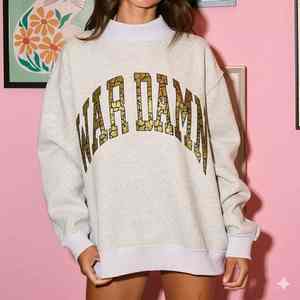 เสื้อสเวตเชิ้ตโอเวอร์ไซส์สำหรับผู้หญิงผ้าโพลีเอสเตอร์ผ้าฝ้ายโอเวอร์ไซส์สำหรับฤดูใบไม้ร่วง/ฤดูหนาว - Product Image 1