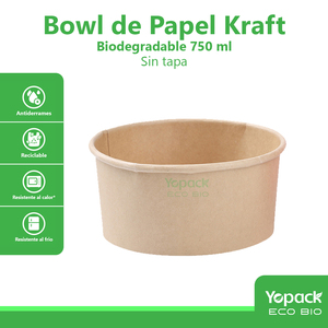 600 Unidades de Ensaladera Ecologica calibro 140 750 ml Porciones Individuales de Ensalada Envio desde Mexico