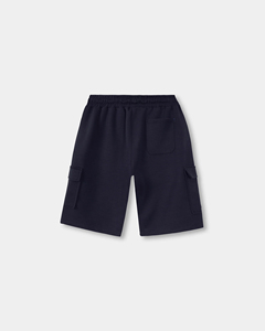Pantalones cortos Cargo azul marino para hombre, ropa de calle multibolsillo con cordón, tela transpirable, pantalones cortos azul marino - Product Image 2
