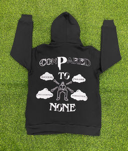 2026 survêtement en polaire avec logo personnalisé pour hommes respirant de haute qualité 100% coton costumes couleur noire avec broderie écologique - Product Image 3