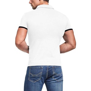 Polo noir de style golf pour homme, absorbant la transpiration, à manches courtes, vêtement décontracté moderne - Product Image 6