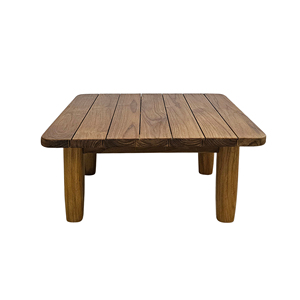 Meubles d'extérieur en teck moderne et décontractés en provenance d'Indonésie, table d'appoint facile à assembler pour patio, balcon, jardin ou plage - Product Image 1