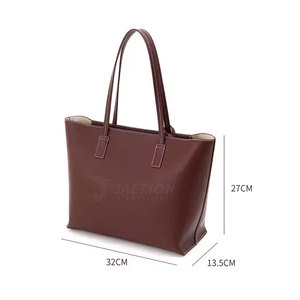 Bolsos de mano de lujo de alta calidad para mujer, cuero genuino de gran capacidad con logotipo personalizado y cierre de cremallera para mujer - Product Image 6