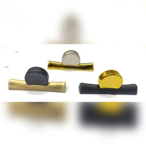 Poignées de meuble en T de designer, tirages, or, noir, argent, boutons de porte de tiroir de meuble, alliage de zinc, moderne, durable, écologique - Product Image 3