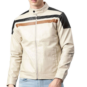Chaqueta de Cuero Ligera y Cómoda para Hombre con Cuello Alto, Logotipo Frontal, Impermeable y Cortavientos, Personalizable OEM, Moda de Invierno - Product Image 1