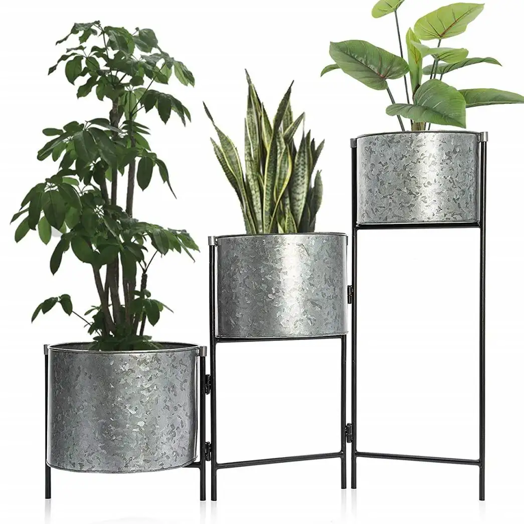Exclusive Quality Home And Garden Decorative Galvanized Planter Latest Arrival Good Selling Flower Pot