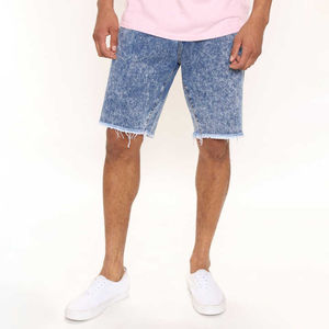 Short ample en denim pour hommes, baggy, dernière mode décontractée du fabricant, vêtements de rue vierges surdimensionnés à motif uni, vente en gros - Product Image 3