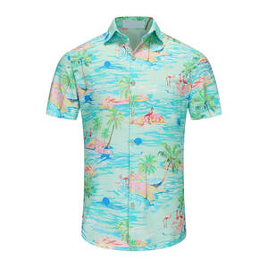 2025 New Summer <b>Men's</b> Casual Short-sleeved Printed <b>Shirt</b> <b>Beach</b> <b>Shirt</b> Fashionable Sublimation <b>Beach</b> <b>Shirts</b> - Product Image 3