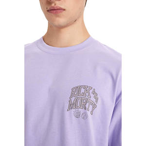 Vente flash T-shirt homme 100% coton de haute qualité personnalisé uni à motif gaufré à manches courtes - Product Image 4