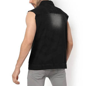 Fashion Custom Made Cow Hide Jeans <b>Vest</b> <b>Men</b> <b>Slim</b> Fit Made in Pakistan Jeans <b>Vest</b> 2024 - Product Image 4