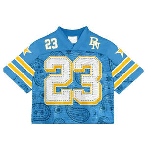 Logo personnalisé imprimé maillots d'entraînement de football américain à séchage rapide pas cher prix 100% polyester maillot de football américain - Product Image 5