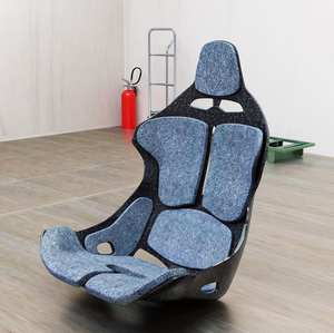 Asientos Deportivos de Carreras de Alta Calidad MSS-10 Estilo SEN NA, de Cuero PU/Tela Reclinables, Negros y Amarillos - Product Image 1