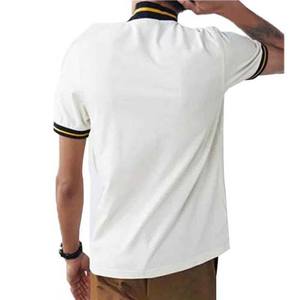 <b>Men's</b> Casual Short Sleeve for Polo <b>T</b>-<b>Shirt</b> Half Zip Striped Collar Contrast Color Cotton Plus Size Printed <b>Men's</b> Polo <b>Shirts</b> - Product Image 2