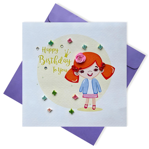 Thủ công thân thiện với môi Việt Nam giấy thiệp chúc mừng với Quilling thiết kế vàng dập 6-màu in kỹ thuật số cho sinh nhật - Product Image 4