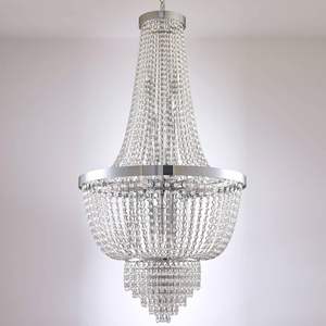 โคมไฟระย้าคริสตัลติดเพดานสไตล์เอ็มไพร์คลาสสิกหรูหรา K9โคมไฟโครเมียมหรูหรา15ดวงสำหรับห้องนั่งเล่น - Product Image 1