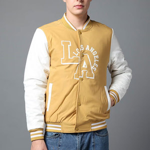 เสื้อแจ็คเก็ตวาร์ซิตี้สีเหลืองขาวสำหรับผู้ชาย DANISH IMPEX ทรงปกติ ปิดกระดุมแบบปกปิด ดีไซน์แบบกลับด้านได้ ซับในผ้าฟลีซ โลโก้ด้านหน้า - Product Image 1