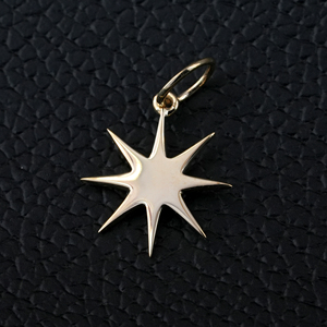 Colgante de estrella de oro de 14k para mujer, joyería unisex, nuevo diseño, regalo para su simple, colgante de estrella - Product Image 1