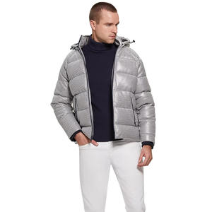 Personnalisable hommes hiver épais couette doudoune nouvelle mode Stand formel toile manteau fermeture à glissière décontracté randonnée hottes - Product Image 6