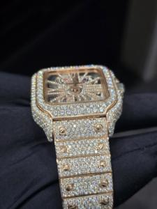 Montre de luxe pour homme de haute qualité, hip-hop, sertie de diamants VVS, cadran à chiffres romains, testeur de diamants - Vente en gros disponible - Product Image 3