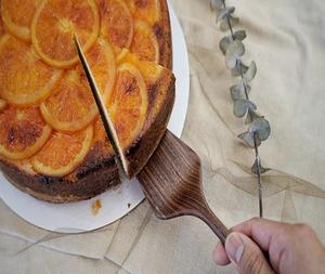 Serveur à tarte en bois Ensemble couteau à gâteau et serveur en bois d'acacia pour gâteau de mariage et fêtes d'anniversaire et événements Serveur à gâteau en bois - Product Image 3