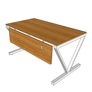 BFVB006-VBamboo 140x80cm Melamine <b>Desk</b> Minimalist Luxury Sit Stand Office Computer Table with Assembled Legs - Product Image 5