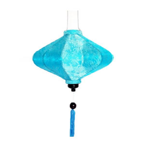 Lanterne en soie de bambou suspendue Lanternes colorées décoratives traditionnelles fabriquées au Vietnam Hoi An Lanterne en soie décorative - Product Image 1