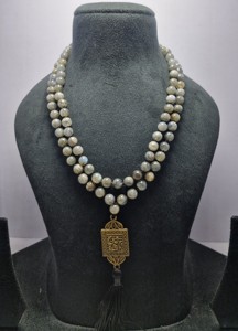 Hermoso diseño 108 collar de cuentas Jap Mala precio competitivo con cuentas de piedra de hebra de piedras preciosas de labradorita Natural - Product Image 2