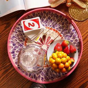 Bandejas de nácar rosa, bandeja de fregona hecha a mano, accesorio de tablescaping de bajo costo multicolor - Product Image 5