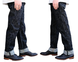 Pantalones de mezclilla para hombre de algodón 100% ajustados y cómodos con estilo, estampado de pierna ancha de alta calidad, bordado transpirable lavado a la piedra ODM - Product Image 1