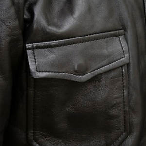 แจ็คเก็ตนักขี่จักรยานหนังแท้วินเทจสำหรับผู้ชายกันน้ำคอเสื้อแบบกรวยระบายอากาศมาใหม่ทันสมัย - Product Image 6