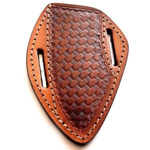 Hecho a mano al por mayor de calidad superior patrón panqueque estilo Funda de cuero para 4 ''plegable y 4 ''cuchillos de hoja fija - Product Image 1