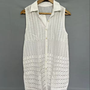 Vestido largo holgado informal de Asia occidental 100% algodón Casual para mujer suave 100% algodón Casual para mujer suave ropa de casa diaria para mujer - Product Image 1