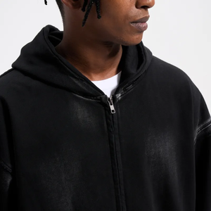 เสื้อมีฮู้ดสำหรับผู้ชาย, สินค้ามาใหม่เสื้อมีฮู้ดสีออกแนววินเทจ - Product Image 3