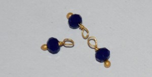Royal <b>Blue</b> Crystal Faceted Single Wire Wrapped Beads Gold Plated Connector Chain for Jewelry Making <b>Necklace</b> Bracelet Earrings - Product Image 3