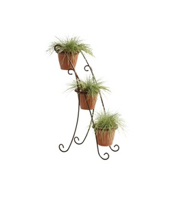 Support de pot de fleur en fer forgé noir avec revêtement antirouille pour solution de jardinage décoratif intérieur et extérieur - Product Image 3