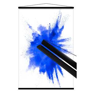 Black <b>Poster</b> Strips 100 cm Pair Wall-Mounted Alternative to Frames - Product Image 1