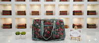 Sac de voyage de luxe en velours vert, décontracté, durable, écologique, tactique, à motif floral, grande capacité, avec fermeture éclair, pour week-end, sport et extérieur