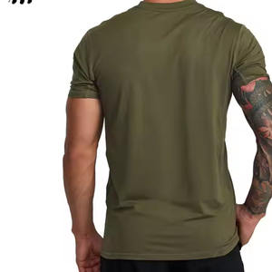 Venta al por mayor Camiseta de lujo de alta calidad con logotipo Camisetas de diseñador para hombres 100% algodón Boxy Drop Shoulder Camisetas de peso pesado - Product Image 4
