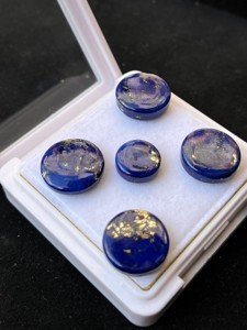 Pièces de monnaie en lapis-lazuli bleu de haute qualité, pierres semi-précieuses naturelles, pierres précieuses en vrac pour la fabrication de bijoux, différentes tailles disponibles, Ibrahim - Product Image 4