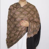 Fait sur mesure Kitted Chadar foulards châles cachemire filles épaule Pashmina châles impression en gros grande taille respirant