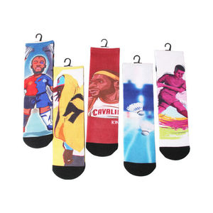 Sublimación personalizada Imprimir Casual Crew Calcetines Dibujos animados Deporte Diseño Poliéster Spandex ODM Fabricante Vietnam Venta al por mayor Pedido a granel - Product Image 1