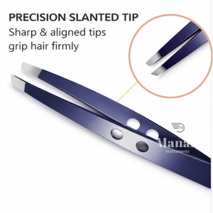 Pinzas de Cejas de Acero Inoxidable Azul de Primera Calidad, Duraderas y Precisas, con Punta Inclinada, Herramienta de Belleza para Depilación de Cejas con Diseño Antideslizante - Product Image 2