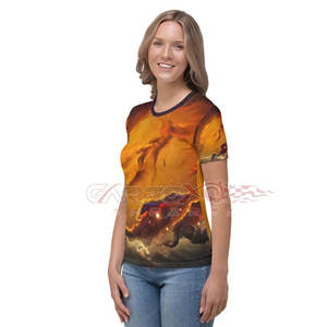 T-shirt à sublimation en polyester pour femmes T-shirt décontracté imprimé léger à la mode T-shirt à sublimation graphique personnalisé - Product Image 3