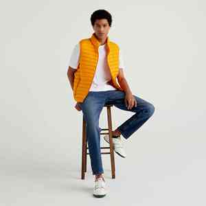 Veste matelassée de haute qualité pour hommes Fermeture à glissière solide Poches chaudes Veste en duvet pour hommes - Product Image 2