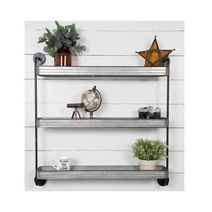 ชั้นแขวนผนังทำจากสังกะสีดีไซน์ที่น่าชื่นชมพร้อมชั้นแขวนผนังทำจากดีบุกรูปทรงพรีเมียมปรับแต่งได้สำหรับห้องนอนห้องนั่งเล่น - Product Image 2