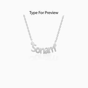 Collar de nombre personalizado en negrita con chapado en oro Cadena de eslabones geométricos clásicos Regalo para él/ella Hecho de aleación de zinc clásica - Product Image 5